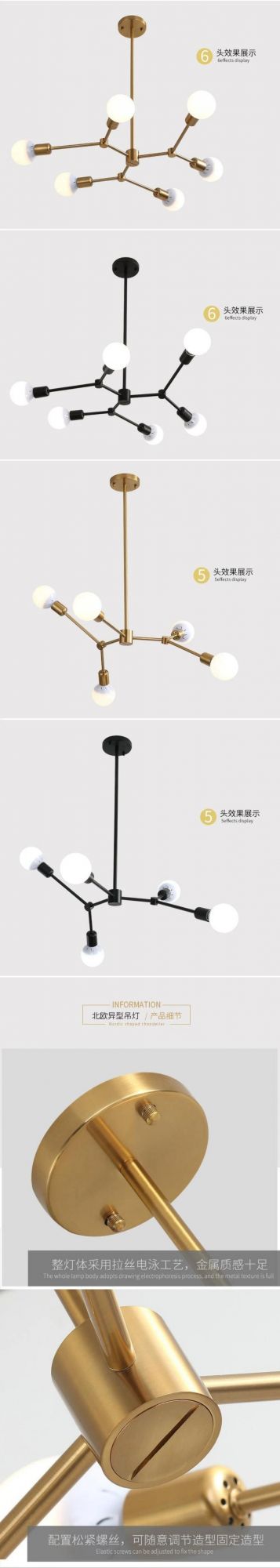 Molecule LED Ceiling Chandelier Lighting Home Illumination Ceiling Lamp Bedroom Pendant Chandeliers Creative Home Light Fixture