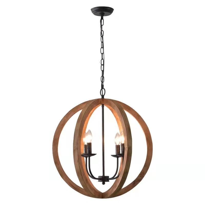 Industry Pendant Lighting Solid Kitchen Bar Coffee Shop Dining Room Solid Wood Pendant Lights (WH-VP-113)
