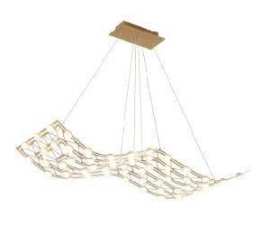 New Design Modern Chandelier for High Ceilings Light Modern Wave Design Like Star in The Sky