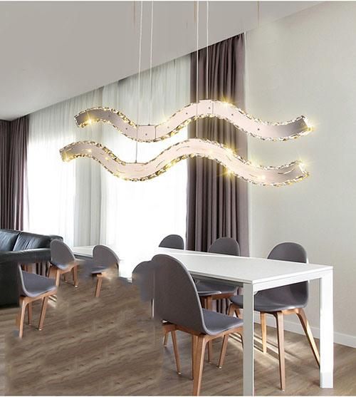 Pendants Modern LED Crystal Chandelier Lamp for Living Room