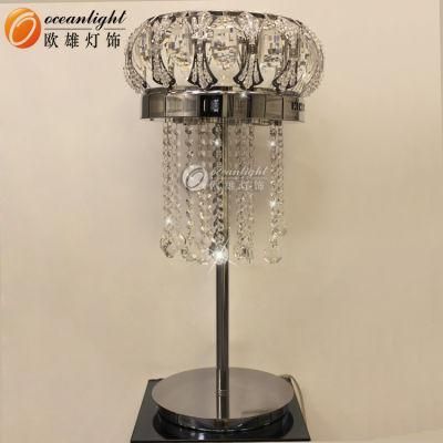 Crystal Lampshade Stainless Steel Frame Modern Table Lamp &amp; Reading Light