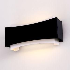 Modern Simple Indoor Hotel Decorative Black LED Wall Lamp
