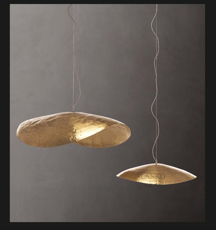 Simple American Retro Pendant Light Petals Lotus Leaf Pendant Light Post-Modern and Designer Suspension Light (WH-AP-203)