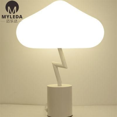 Mashroom Glass Golden Metal Hotel Modern Desk Table Lamp Light
