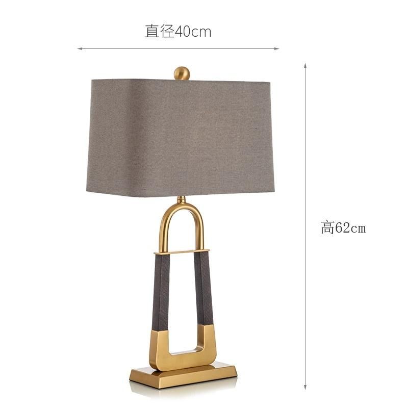Nordic Lamp Modern Living Room Creative Iron Light Luxury Hotel Bedroom Bedside Table Lamp Simple Study Model Room Lamp