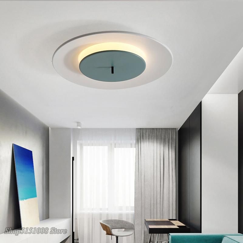 Modern Simple LED Ceiling Lights Nordic Living Room Children′s Room Round Ceiling Lamp (WH-MA-197)