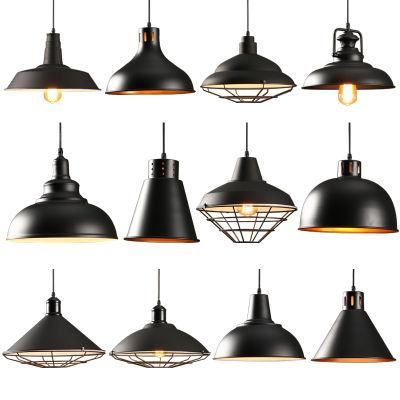 China Wholesale Incandescent Style Steel Cover Pendant Lamp Pendant Light Chandeliers for Coffee Bar Decoration