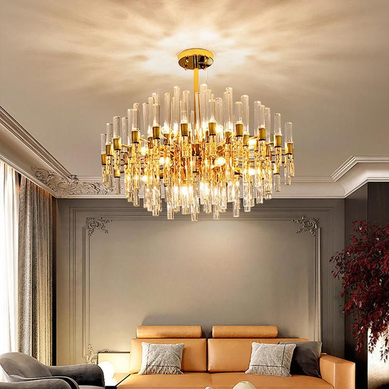 High Class Crystal Chandelier Lobby Dining Room Pendant Lamp Light
