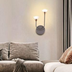 Good Quality New Design 2lights Decoration Hotel Home Indoor Gray Color LED Wall Lamp