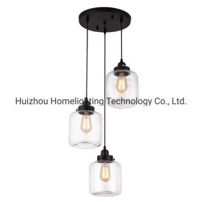 Jlc-6313 Retro Style Pendant Light with Transparent Glass From Home