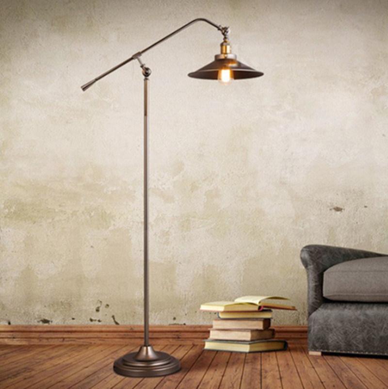 Adjustable Long Arm Tall Standing Luxury Home Decorative Black Floor Lamp (WH-VFL-06)