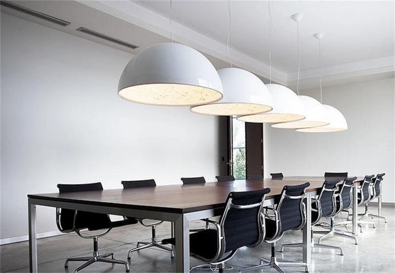2022 Modern Luxury Black LED Pendant Lamp, Custom Hotel Engineering Chandeliers & Pendant Lamps, Semicircle Acrylic Lampshade