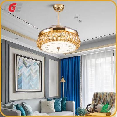 Crystal Series Decorative Ceiling Fan Light Mini Fan LED Light for Living Room LED Ceiling Fan Lamps Chandelier Light