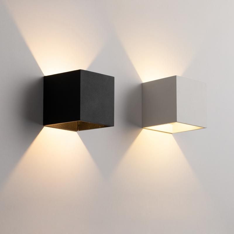 Black Cube Design Concise Style Wall Lamp Bedside Lamp Nightsand Lamp