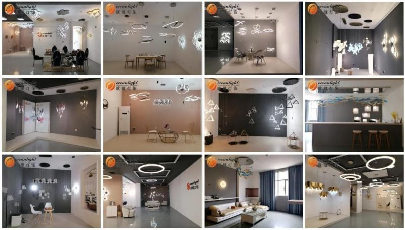 Modern Aluminum Acrylic Iron Pendant Light Indoor Decorative Lighting for Home Hotel Villa