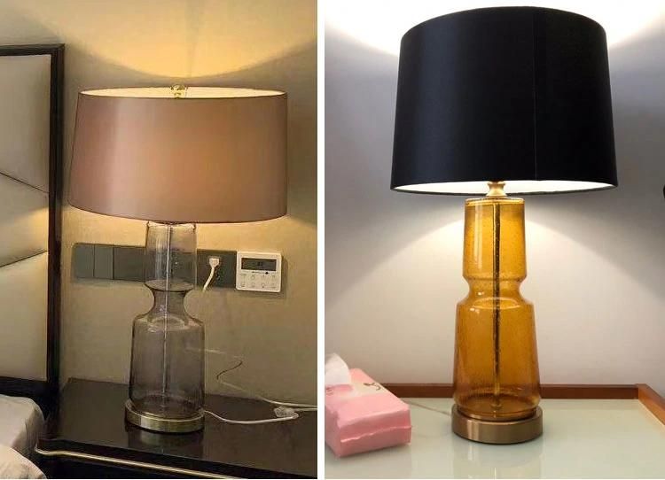 Modern Metal Table Lamp with Fabric Shade for Living Room Bedroom and Hotel Decoration Table Lamp
