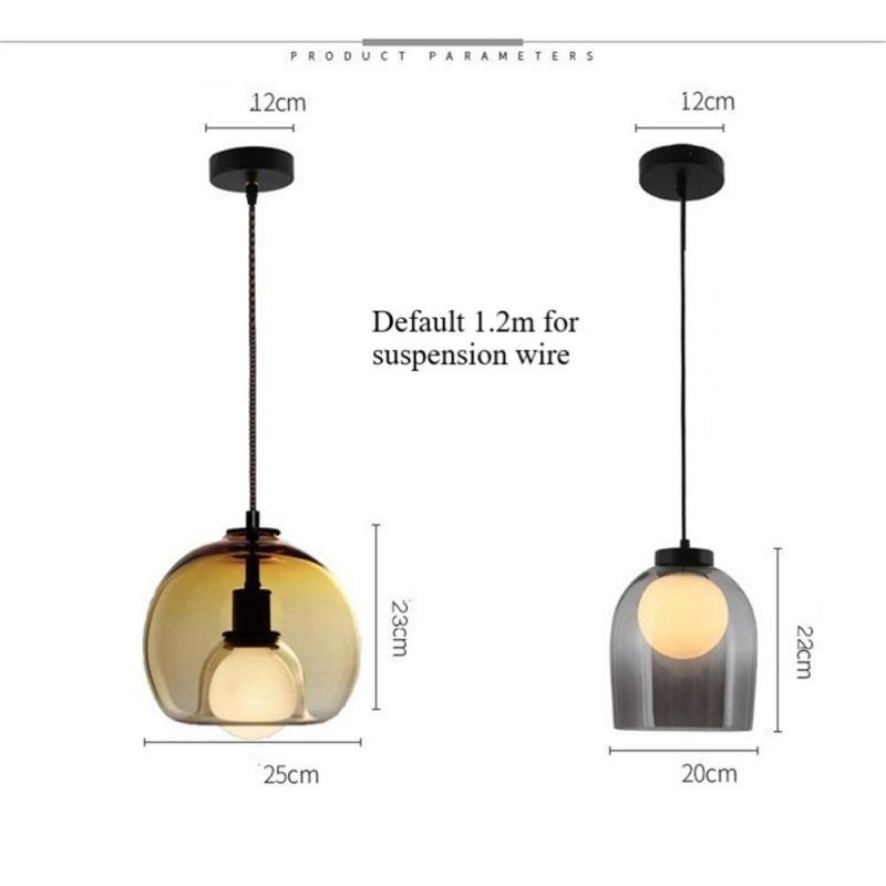 Restaurant Glass Pendant Lights Stair Porch Bedroom Bedside Light Fixtures Dining Room Designer Creative LED Hanging Lamp