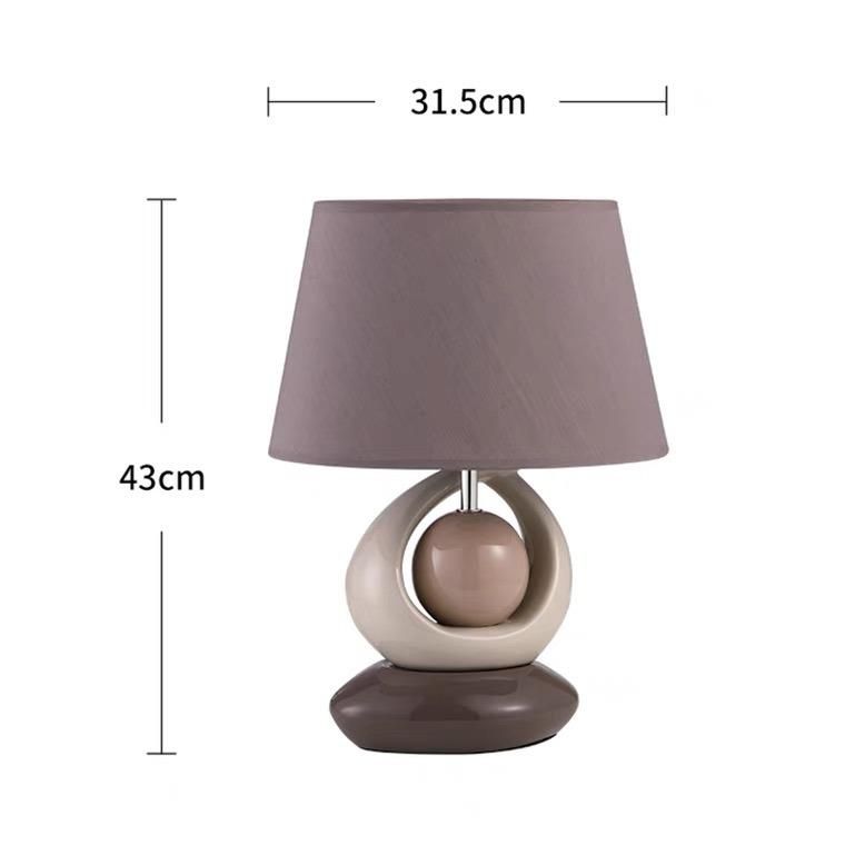 European Style Incandescent Lamp Living Room Simple Bedside Lamp Energy Saving Lamp Desk Lamp American Style Decoration Household Desk Study Bedroom