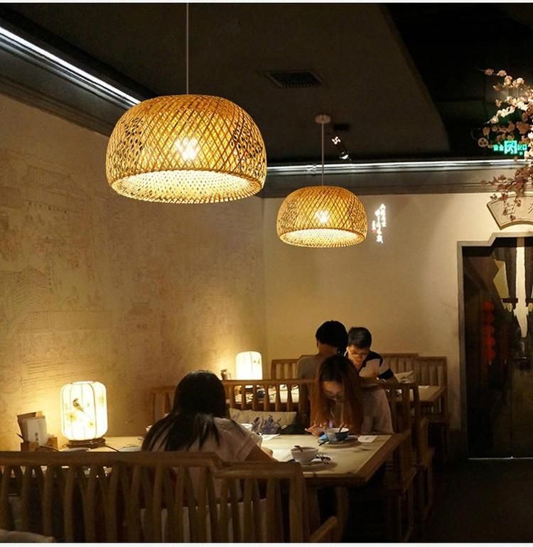 Modern Minimalist Restaurant Bedroom Pure Bamboo Art Bamboo Hand-Woven Chandelier (WH-WP-36)