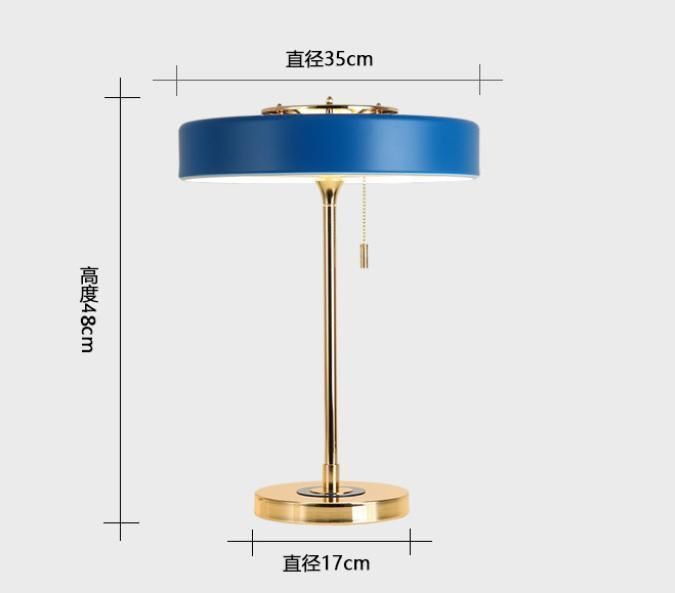 Office Table Lamp Modern Decorative Luminous Metal Desk Lamp for Bedroom