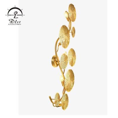 Hall Decoration Gold Metal LED Modern Chandelier Wall Lighting