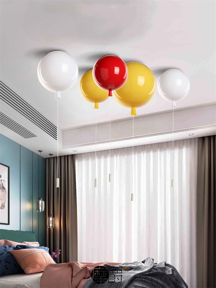 Modern 5 Colors Kids Acrylic Ceiling Light Fixtures Kids Room Home Decor Children Balloon Lamp (WH-MA-161)