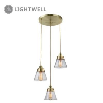 Modern Clear Glass Ceiling Lamp Interior Hanging Pendant Lamp