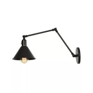 Adjustable Black Swing Arm Wall Lighting for Reading Room