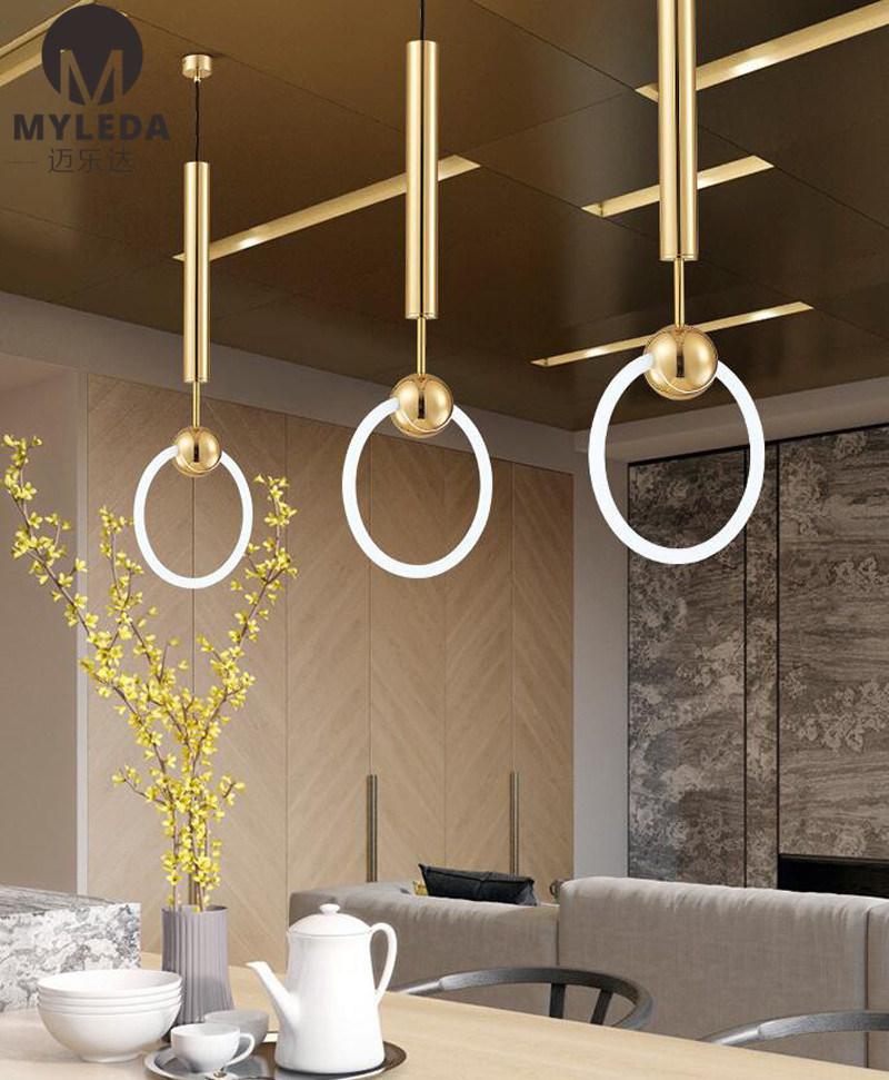 Home Decoration Iron Ceiling Glass LED Pendant Lamp