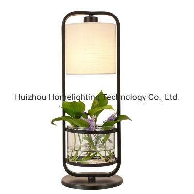Jlt-4558 Home Decorative Multi-Function Glass Table Lamp with Storage