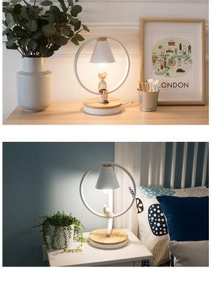 Home Decor Modern Luxury Bed Side Metal Wood Table Lamps Reading Lamps for Bedroom Hotel Home Office Decoration