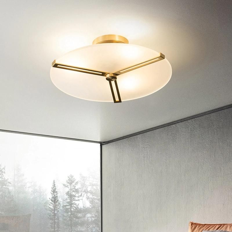 Nordic Ceiling Light Living Room and Bedroom Lamp Modern Simple Copper Glass Luxury Dining Room Light