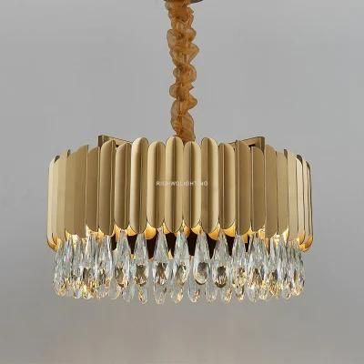 Hanging Bright Light Crystal Chandeliers LED Pendant Lighting for Hotel