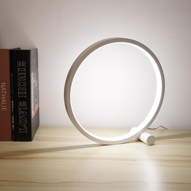 Modern Decorative Ring Aluminum LED Table Lamp for Living Room Bedroom