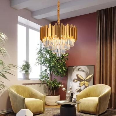Dafangzhou 96W Light China Garden Chandelier Supplier LED Lighting Amber Frame Color Ceiling Pendant Hotel Home Chandelier Applied in Lobby