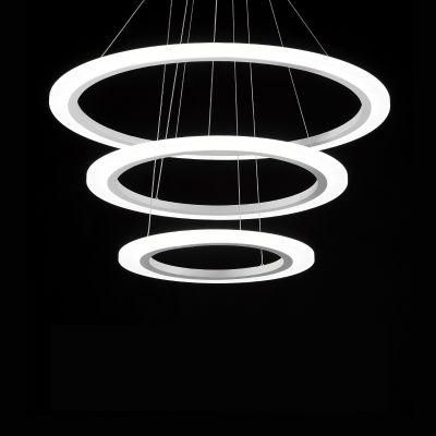 Modern Restaurant Round Ring Chandeliers LED Pendant Light