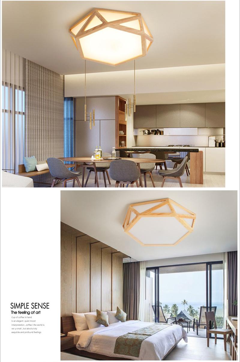 Chinese Modern Wooden Decoration Style Ceiling Light Suppliers