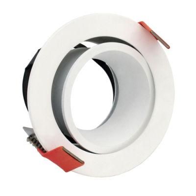 Lathe Aluminum GU10 MR16 Round Tilt White Recessed LED Downlight (LT2204B)