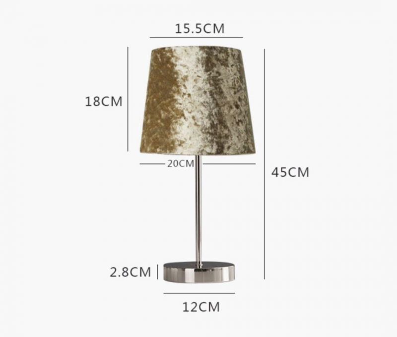 Plush Table Lamp Bedroom Bedside Lamp Flocking Texture Simple Creative Modern Night Lamp Wedding Room Warm Decorative Lamp