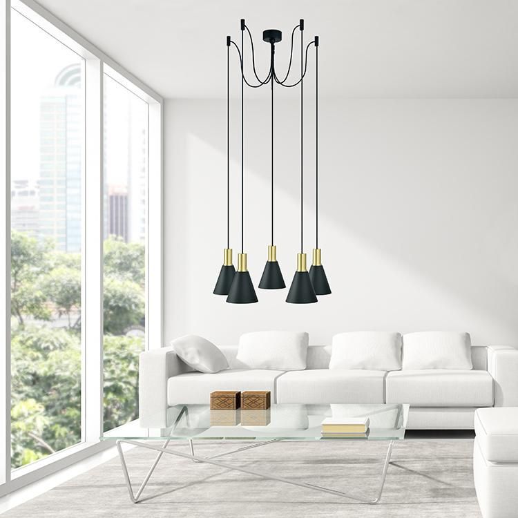 Minimalist Decorative Black Multi - Head Spider Dining Room Modern Bedroom Light