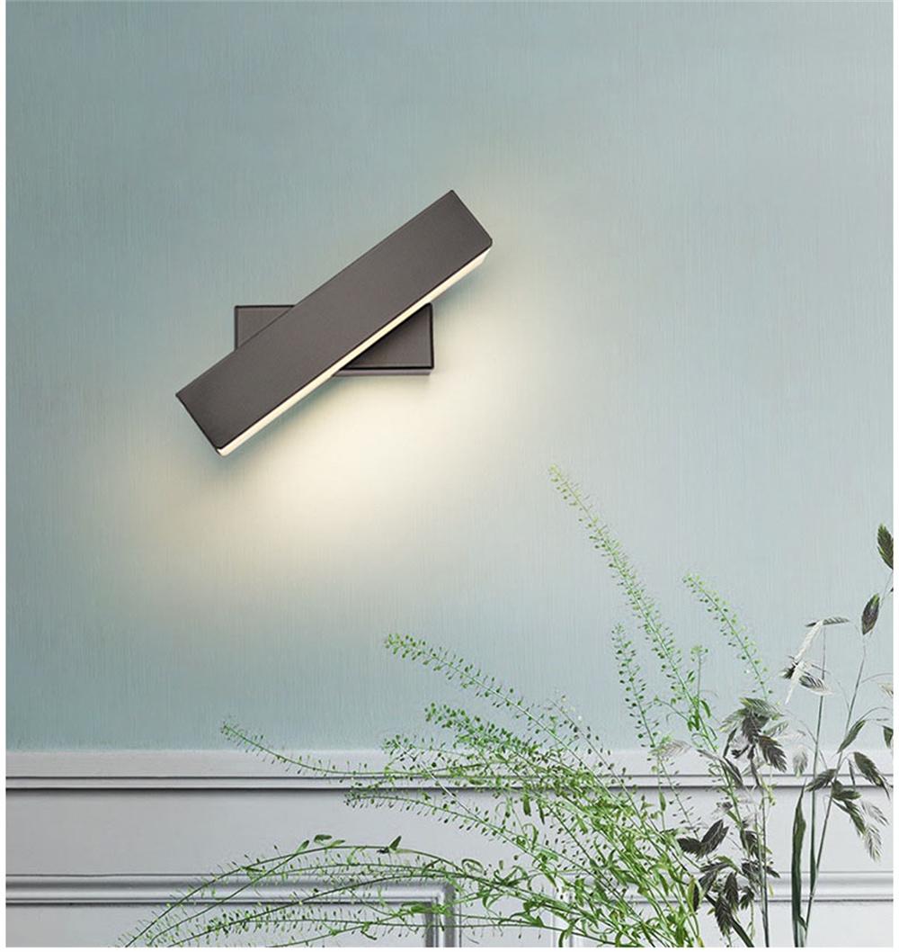 Wall Lamp for Corridor Aisle Balcony Bedside Study Living Room Bedroom Mirror LED Lighting 10cm 25cm 30cm Black/White