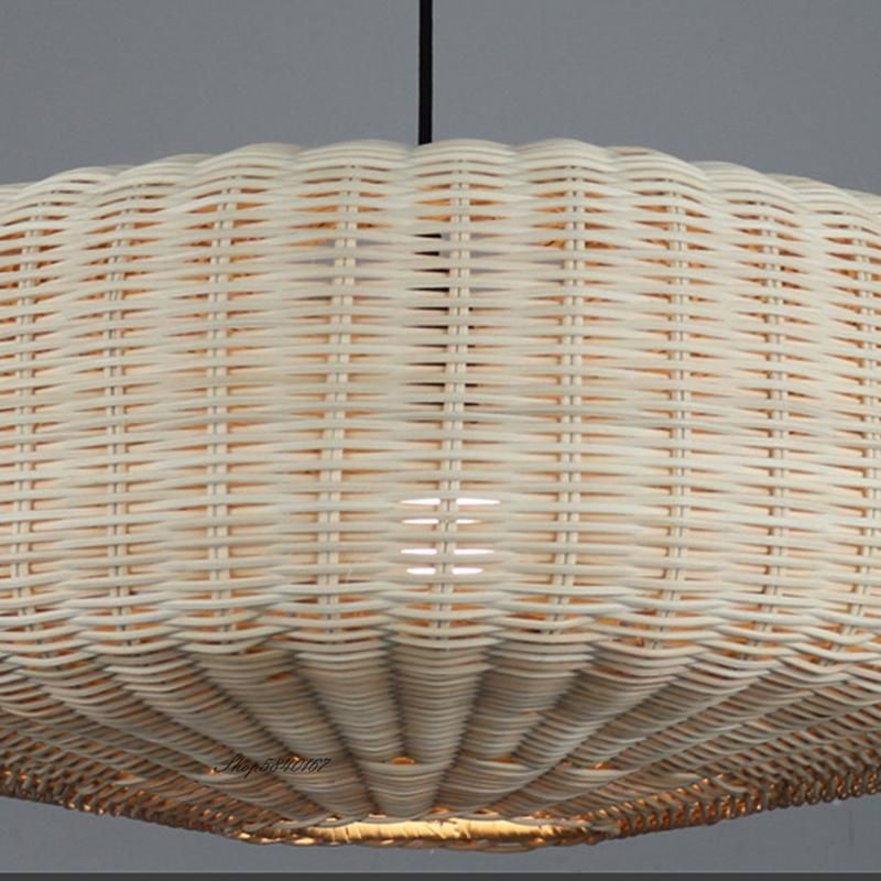 Rattan Lamp Chinese Handmade Pendant Lights Retro Lamp for Dining Room Restaurant Hanging Lamp (WH-WP-52)