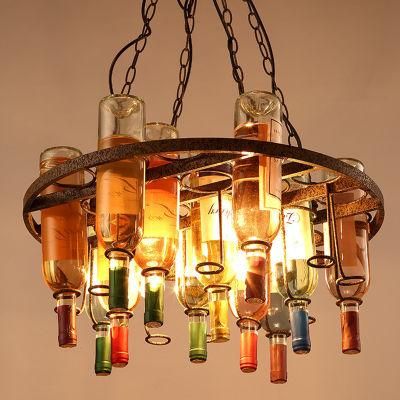 Vintage Wine Bottle Lights for Bar restaurant Colourgul Glass Bottle Pendant Lights Industrial Bar Light (WH-VP-87)