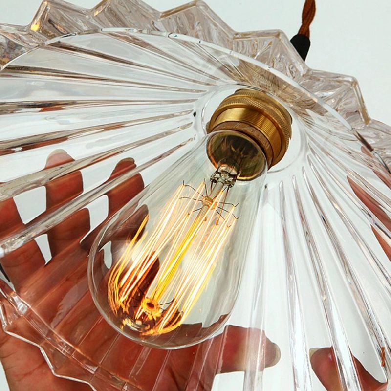 Creative Glass Chandelier Nordic Modern Minimalist Flower Single-Head Dining Room Living Room Lamps