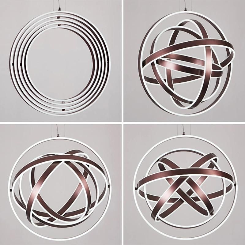 Modern Spherical Chandelier Hotel Lobby Restaurant Chandelier Pendant Lamp Light