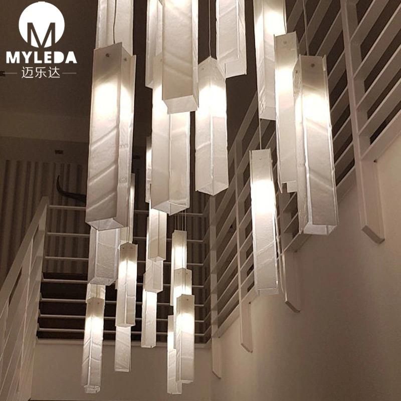 Modern Stair Duplex Decoration Handing Lamp LED Pendant Light Lighting Chandelier