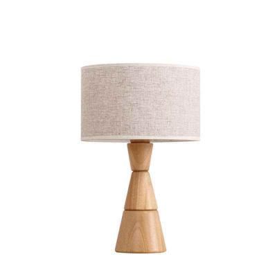 Wood Body and Fabric Shade Table Lamp Simple Floor Lamp