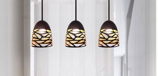 Jianer New Modern Hollowed-out Pendant Lighting in Black/White Painting