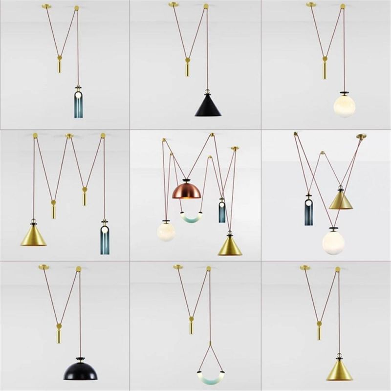 Simple Iron Glass Pendant Lights Cafe Dining Room Nordic Metal Light Fixtures Restaurant Bedroom Hanglamp