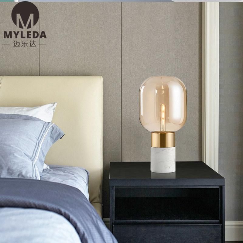 Home Decoration Glass Modern Marble Table Lamp